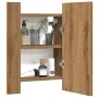 Armario de baño con espejo LED madera roble artisan 40x12x45 cm de , Tocadores de baño - Ref: Foro24-856280, Precio: 42,33 €,...