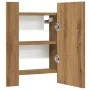 Armario de baño con espejo LED madera roble artisan 40x12x45 cm de , Tocadores de baño - Ref: Foro24-856280, Precio: 42,33 €,...