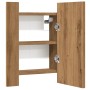 Armario de baño con espejo LED madera roble artisan 40x12x45 cm von , Badezimmerwaschtische - Ref: Foro24-856280, Preis: 43,5...