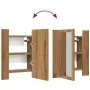 Armario de baño con espejo LED madera roble artisan 40x12x45 cm de , Tocadores de baño - Ref: Foro24-856280, Precio: 42,33 €,...