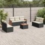 Garden sofa set, 8 pieces, with black synthetic rattan cushions. by , Garden sets - Ref: Foro24-3259963, Price: 451,95 €, Dis...