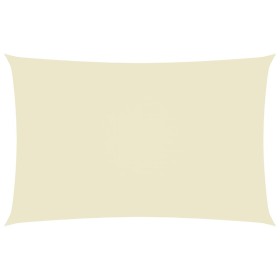 Toldo de vela rectangular tela Oxford color crema 2x5 m