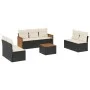 Garden sofa set, 8 pieces, with black synthetic rattan cushions. by , Garden sets - Ref: Foro24-3259963, Price: 451,95 €, Dis...