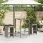 Hochbarhocker für den Garten mit 2 Stück grauen PE-Rattan-Kissen. von , Gartenstühle - Ref: Foro24-368687, Preis: 135,50 €, R...