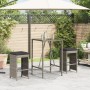 Taburetes altos de bar de jardín cojines 2 uds ratán PE gris de , Sillas de jardín - Ref: Foro24-368687, Precio: 103,83 €