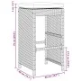 Hochbarhocker für den Garten mit 2 Stück grauen PE-Rattan-Kissen. von , Gartenstühle - Ref: Foro24-368687, Preis: 135,50 €, R...