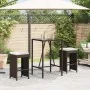 Küchenhocker mit Kissen, 2 Stück, aus braunem synthetischem Rattan. von , Gartenstühle - Ref: Foro24-368685, Preis: 135,50 €,...