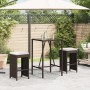 Küchenhocker mit Kissen, 2 Stück, aus braunem synthetischem Rattan. von , Gartenstühle - Ref: Foro24-368685, Preis: 120,55 €,...