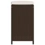 Küchenhocker mit Kissen, 2 Stück, aus braunem synthetischem Rattan. von , Gartenstühle - Ref: Foro24-368685, Preis: 135,50 €,...