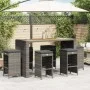 Taburetes altos de bar de jardín cojines 6 uds ratán PE gris de , Sillas de jardín - Ref: Foro24-368693, Precio: 378,00 €, De...