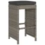 Taburetes altos de bar de jardín cojines 6 uds ratán PE gris de , Sillas de jardín - Ref: Foro24-368693, Precio: 378,00 €, De...