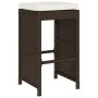 Taburetes altos de bar jardín con cojines 6 uds ratán PE marrón de , Sillas de jardín - Ref: Foro24-368691, Precio: 378,00 €,...