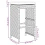 High bar stools for garden with cushions 6 pcs brown PE rattan by , Garden chairs - Ref: Foro24-368691, Price: 378,02 €, Disc...
