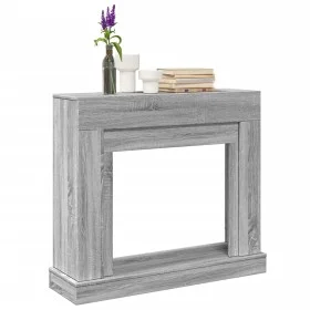 Engineered wood Sonoma gray chimney edge 100x30x87.5 cm by , Accessories for wood ovens and fireplaces - Ref: Foro24-854567, ...