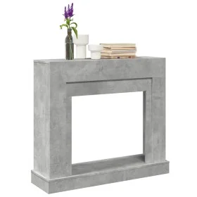 Kaminumrandung aus grauem Beton-Ingenieurholz, 100x30x87,5 cm. von , Zubehör für Holzöfen und Kamine - Ref: Foro24-854565, Pr...