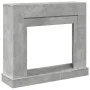 Engineered wood chimney edge in gray concrete, measuring 100x30x87.5cm. by , Accessories for wood ovens and fireplaces - Ref:...
