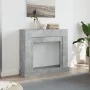 Engineered wood chimney edge in gray concrete, measuring 100x30x87.5cm. by , Accessories for wood ovens and fireplaces - Ref:...