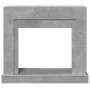 Engineered wood chimney edge in gray concrete, measuring 100x30x87.5cm. by , Accessories for wood ovens and fireplaces - Ref:...