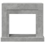 Kaminumrandung aus grauem Beton-Ingenieurholz, 100x30x87,5 cm. von , Zubehör für Holzöfen und Kamine - Ref: Foro24-854565, Pr...