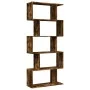 Divider bookcase 5 levels smoked oak wood 70x24x161 cm by , Bookcases and shelves - Ref: Foro24-858097, Price: 62,10 €, Disco...