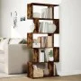 Divider bookcase 5 levels smoked oak wood 70x24x161 cm by , Bookcases and shelves - Ref: Foro24-858097, Price: 62,10 €, Disco...