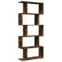 Divider bookcase 5 levels smoked oak wood 70x24x161 cm by , Bookcases and shelves - Ref: Foro24-858097, Price: 62,01 €, Disco...