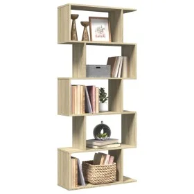 Divider bookcase 5 levels oak Sonoma wood 70x24x161 cm by , Bookcases and shelves - Ref: Foro24-858095, Price: 64,07 €, Disco...
