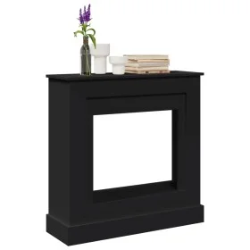 Engineered wood black chimney edge 90x30x90 cm by , Accessories for wood ovens and fireplaces - Ref: Foro24-854590, Price: 75...