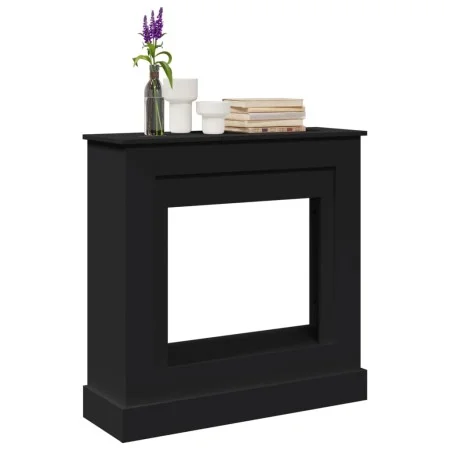 Kaminholzregal aus schwarzem Ingenieurholz, 90x30x90 cm. von , Zubehör für Holzöfen und Kamine - Ref: Foro24-854590, Preis: 7...
