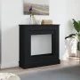 Kaminholzregal aus schwarzem Ingenieurholz, 90x30x90 cm. von , Zubehör für Holzöfen und Kamine - Ref: Foro24-854590, Preis: 7...