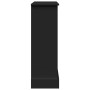 Borde de chimenea madera ingeniería negro 90x30x90 cm