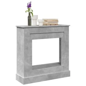 Engineered wood chimney edge in gray concrete, 90x30x90 cm. by , Accessories for wood ovens and fireplaces - Ref: Foro24-8545...