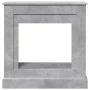 Engineered wood chimney edge in gray concrete, 90x30x90 cm. by , Accessories for wood ovens and fireplaces - Ref: Foro24-8545...