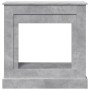 Kaminumrandung aus grauem Beton-Ingenieurholz, 90x30x90 cm. von , Zubehör für Holzöfen und Kamine - Ref: Foro24-854592, Preis...