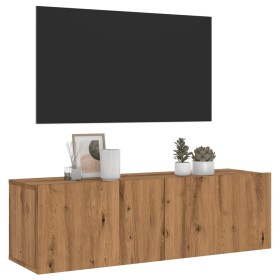 Engineered oak wood wall-mounted TV stand artisan 100x30x30 cm by , TV Furniture - Ref: Foro24-856019, Price: 69,10 €, Discou...