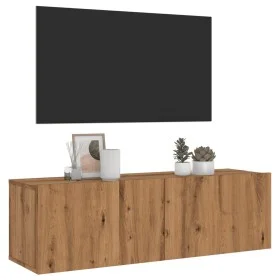 Engineered oak wood wall-mounted TV stand artisan 100x30x30 cm by , TV Furniture - Ref: Foro24-856019, Price: 70,56 €, Discou...