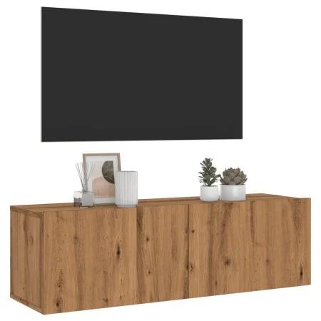 Wand-TV-Möbel aus Eichen-Ingenieurholz, handgefertigt, 100x30x30 cm. von , TV-Möbel - Ref: Foro24-856019, Preis: 70,56 €, Rab...