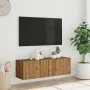 Wand-TV-Möbel aus Eichen-Ingenieurholz, handgefertigt, 100x30x30 cm. von , TV-Möbel - Ref: Foro24-856019, Preis: 70,56 €, Rab...