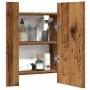 Armario de baño con espejo LED madera envejecida 40x12x45 cm de , Tocadores de baño - Ref: Foro24-856279, Precio: 38,61 €, De...