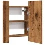 Armario de baño con espejo LED madera envejecida 40x12x45 cm de , Tocadores de baño - Ref: Foro24-856279, Precio: 38,61 €, De...