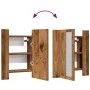 Armario de baño con espejo LED madera envejecida 40x12x45 cm de , Tocadores de baño - Ref: Foro24-856279, Precio: 38,61 €, De...