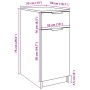 Schreibtischschrank aus gealtertem Ingenieurholz 33x50x75 cm von , Schließfächer und Lagerschränke - Ref: Foro24-856997, Prei...