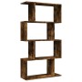 Bücherregal mit 4 Ebenen aus geräucherter Eiche, 70x24x129 cm. von , Bücherregale und Regale - Ref: Foro24-858106, Preis: 58,...