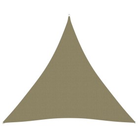 Toldo de vela triangular tela Oxford beige 4,5x4,5x4,5 m