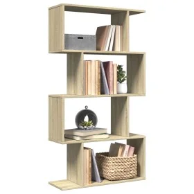 Divider bookcase 4 levels oak Sonoma wood 70x24x129 cm by , Bookcases and shelves - Ref: Foro24-858104, Price: 55,72 €, Disco...
