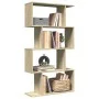 Librería divisora 4 niveles madera roble Sonoma 70x24x129 cm de , Librerías y estanterías - Ref: Foro24-858104, Precio: 55,61...