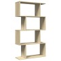 Divider bookcase 4 levels oak Sonoma wood 70x24x129 cm by , Bookcases and shelves - Ref: Foro24-858104, Price: 56,52 €, Disco...