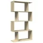 Librería divisora 4 niveles madera roble Sonoma 70x24x129 cm de , Librerías y estanterías - Ref: Foro24-858104, Precio: 55,61...