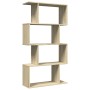 Divider bookcase 4 levels oak Sonoma wood 70x24x129 cm by , Bookcases and shelves - Ref: Foro24-858104, Price: 56,52 €, Disco...