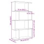 Divider bookcase 4 levels oak Sonoma wood 70x24x129 cm by , Bookcases and shelves - Ref: Foro24-858104, Price: 56,52 €, Disco...